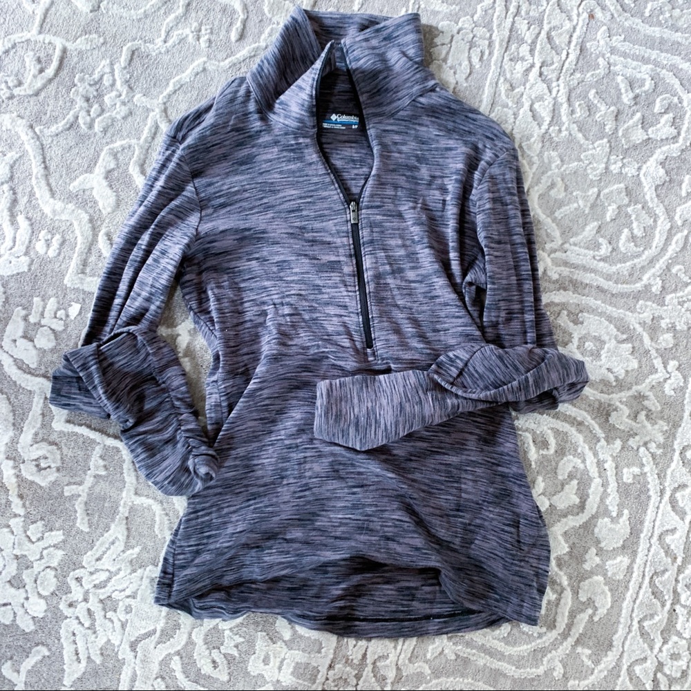 COLUMBIA GREY QUARTER-ZIP